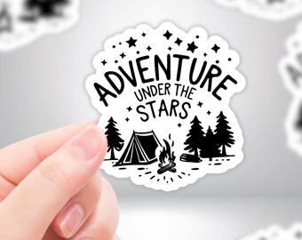 Sticker "Adventure Under the Stars" for Camping & Outdoor or Adventure Enthusiasts