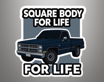 3-Pack - Navy Blue Chevy Square Body Truck Sticker Pack - Waterproof Vinyl Stickers 3 PCS
