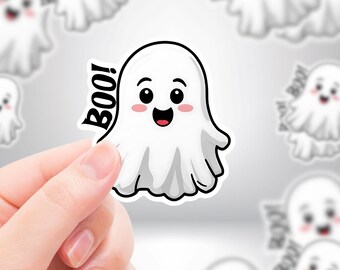Cute Halloween Sticker "BOO!" Ghost