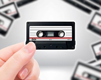 Cassette Tape | Premium Die Cut Stickers | Premium Vinyl Waterproof Stickers | UV Gloss Lamination.