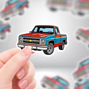 Square Body Chevy Truck Sticker | Premium Die Cut Stickers | Premium Vinyl Waterproof Stickers | UV Gloss Lamination Decal | FAST SHIPPING! image 1