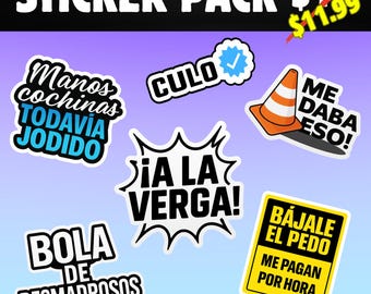 Funny Hard Hat Sticker Pack: Blue Collar Spanish Vinyl Decals