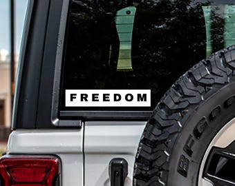 FREEDOM Bumper Sticker – Car Sticker, Water Bottle Sticker, Laptop Conversative Sticker