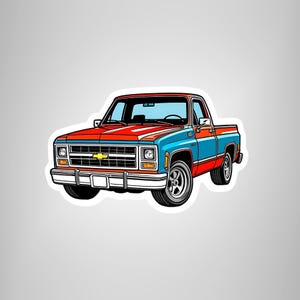 Square Body Chevy Truck Sticker | Premium Die Cut Stickers | Premium Vinyl Waterproof Stickers | UV Gloss Lamination Decal | FAST SHIPPING! image 10