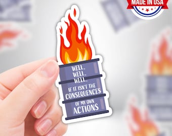 Consequences of My Bad Decision Vinyl Sticker - Waterproof, UV Resistant, Durable