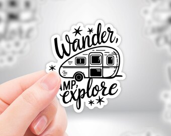 Wander  Explore RV Camper Sticker for Adventure  Outdoor Enthusiasts