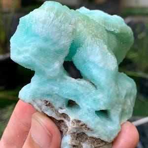 Smithsonite or Blue Aragonite Crystal Specimen from Afghanistan – Collectible Gem Mineral/ 153 Grams