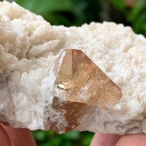 Topaz Crystal  on Mica Matrix — Skurdu, Pakistan | Sharp Natural Termination, Transparent Collector Specimen / 157 Grams