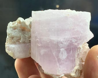 Natural Kunzite Specimen  from Afghanistan | Raw Healing Crystal / 166 Grams