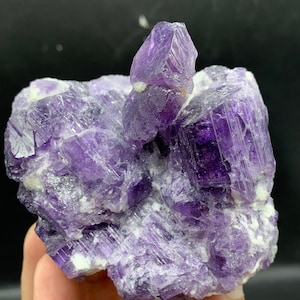 Stunning Purple Color Rare Fluorescent Transparent Scapolite Crystal Specimen  from Badakhshan Mine Afghanistan / 299 Grams