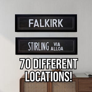 Authentic Vintage Central Scotland Bus Destination Blinds- 1980s
