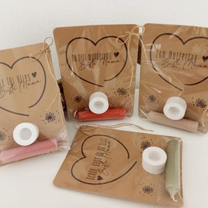 Geschenkset "Beste Mama" Grußkarte + Kerze + Kerzenhalter, Raysin Mitbringsel Geburtstag Muttertag Kleinigkeit