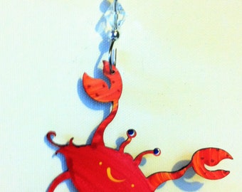 Ornament - Crab - Hand Painted Steel