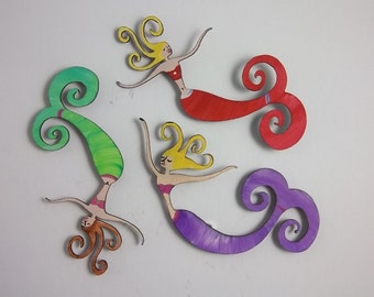 Magnets - mermaids - Super Strong Hand Painted Magnet