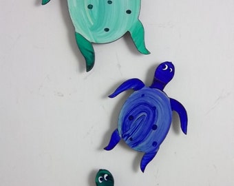 Magnets - Sea Turtle - Super Strong Hand Painted Steel