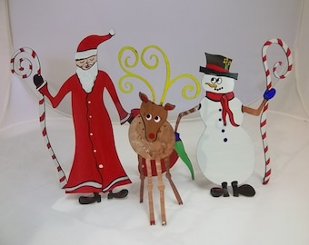 Ho! Ho! Ho! Holiday Sculptures - Santa, Reindeer, Snowman - Pick One