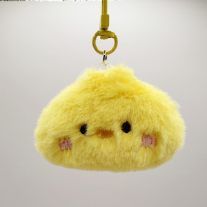Mini Chick Plush Keychain: Handmade Fluffy Yellow Chicken Charm