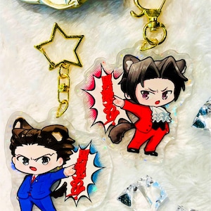 Ace Attorney - Phoenix Wright & Miles Edgeworth Charm and Standee