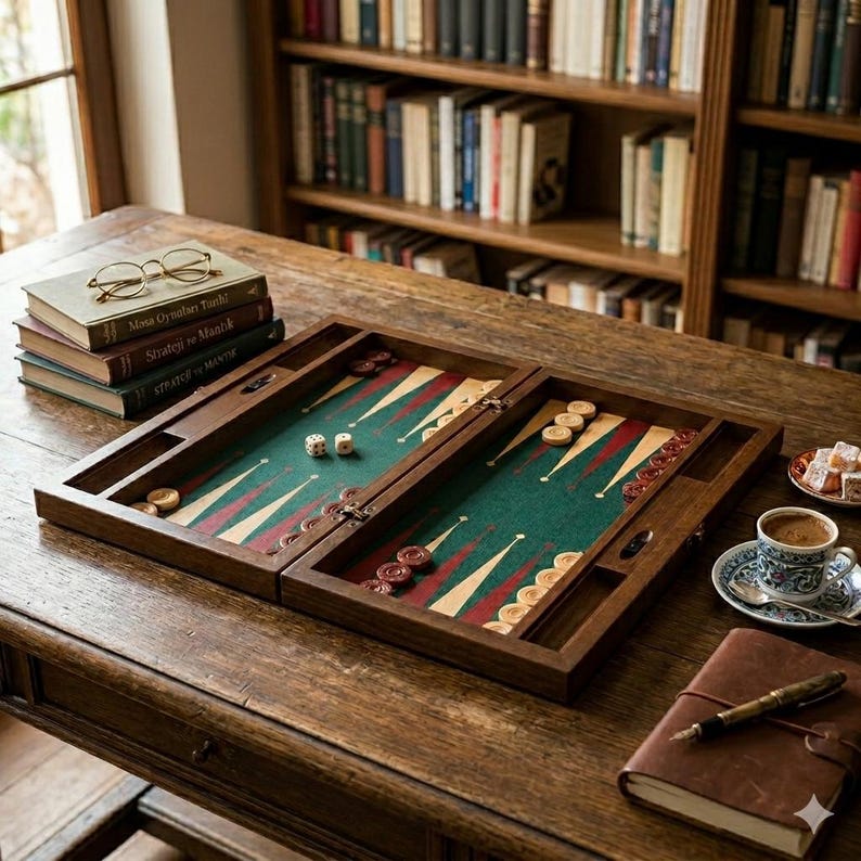 Meta GR Backgammon Set – Handmade Wooden Board Game - Etsy