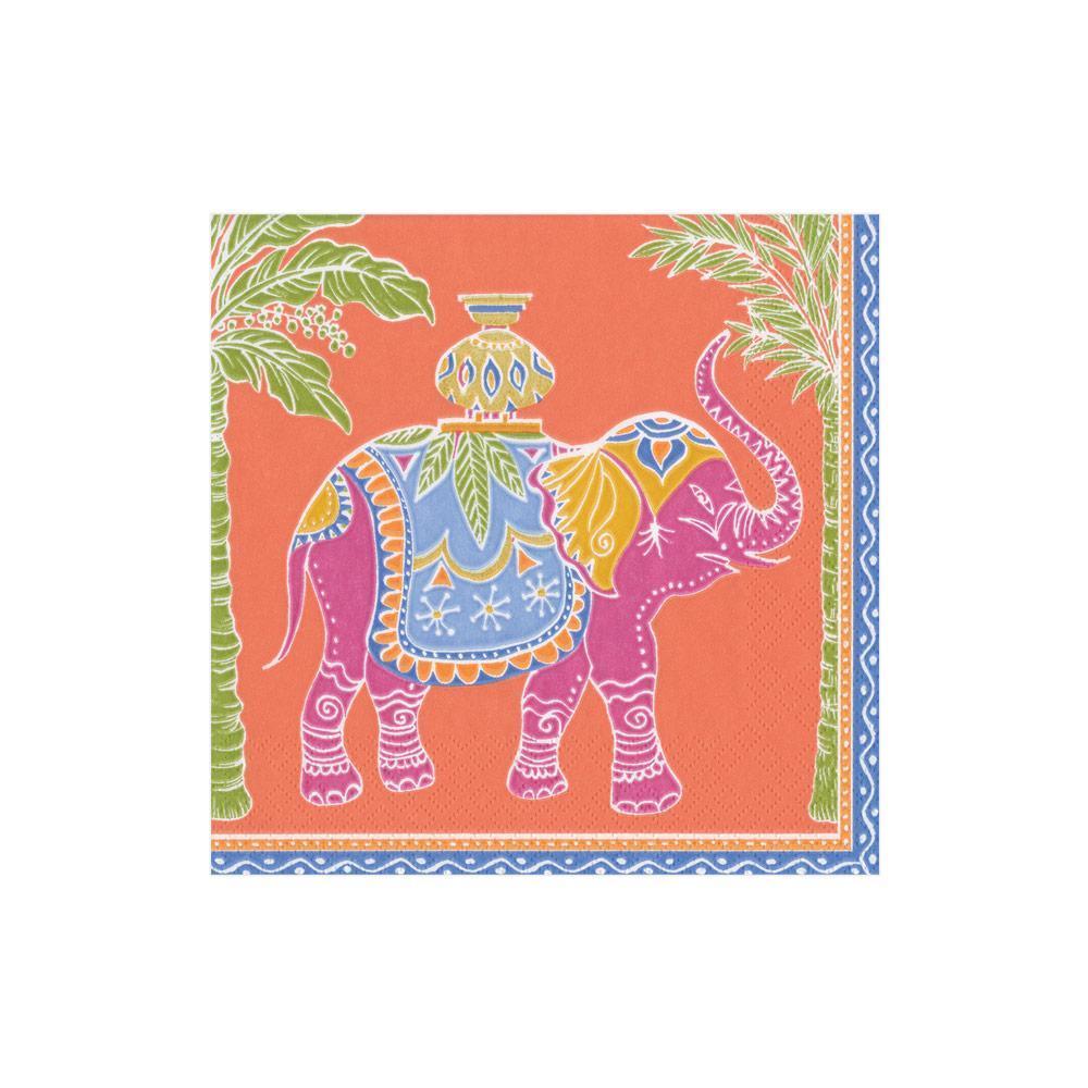 Chinoiserie Elefant Servietten - Lunch Größe - 3er Set - Decoupage Papierservietten - Basteltuch - Royal Elephant Lunch Servietten