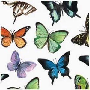 Vlinderservetten - cocktailformaat - set van 3 - servetten decoupagepapier - knutselpapier - chinoiserievlinders - mariposa