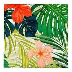 Papieren servetten met hibiscusbloemen - lunchformaat - set van 3 - servetten van decoupagepapier - knutselpapier - bloemenservetten chinoiserie