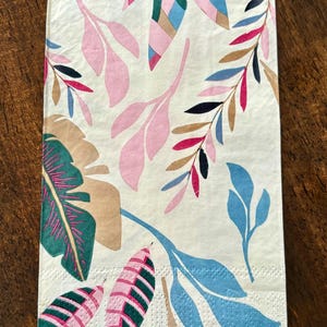 Tommy Bahama Palms-servetten - maat gastendoekjes - set van 3 - servetten decoupagepapier - knutseldoekje - chinoiserie-kustbladeren