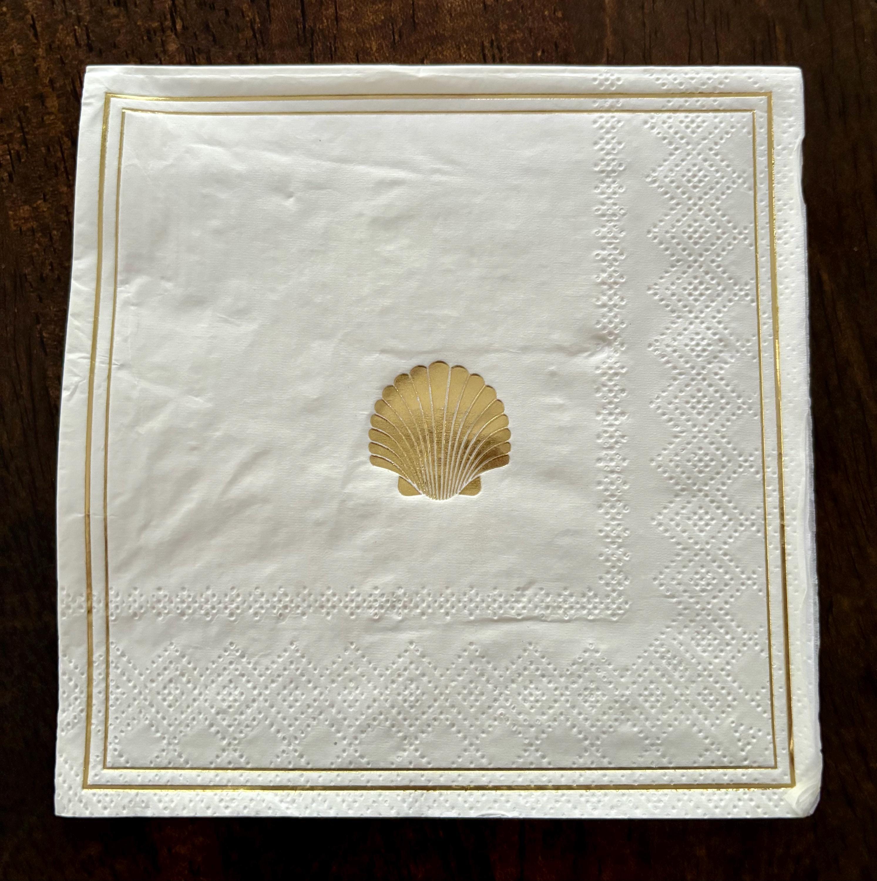 thumbnail image 2 of Coton Colors Deco Golden Scallop Cocktail Napkins, Set Of 4 2 of 12