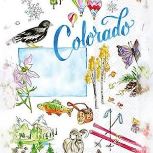 Servilletas de Colorado - Tamaño de toalla para invitados - Juego de 3 - Servilletas de papel para decoupage - Papel de seda para manualidades - Servilletas caprichosas de estilo chinoiserie