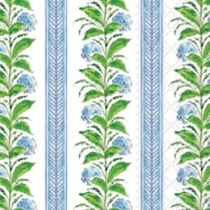 Hortensiaservetten - gastendoekmaat - set van 3 - servetten decoupagepapier - knutselpapier - chinoiserie bloemenmotief
