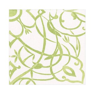 Groen-witte servetten - lunchformaat - set van 3 - servetten decoupagepapier - knutselpapier - chinoiserie-designservetten
