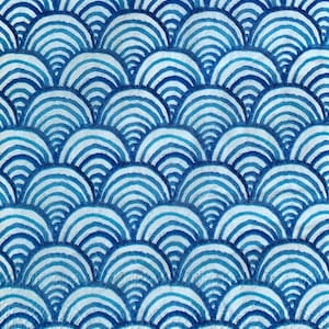 Blau und weiße Jakobsmuschel Servietten - Gästehandtuch - 3er Set - Servietten - Papierservietten - blaue Wellen