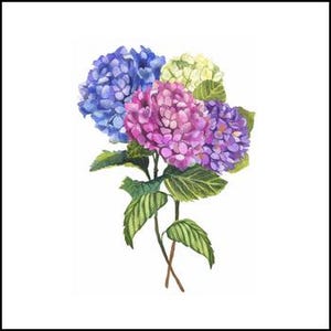 Papieren servetten met bloemenhortensia - cocktailformaat - set van 3 - chinoiserie-decoupage papieren servetten - knutselpapier
