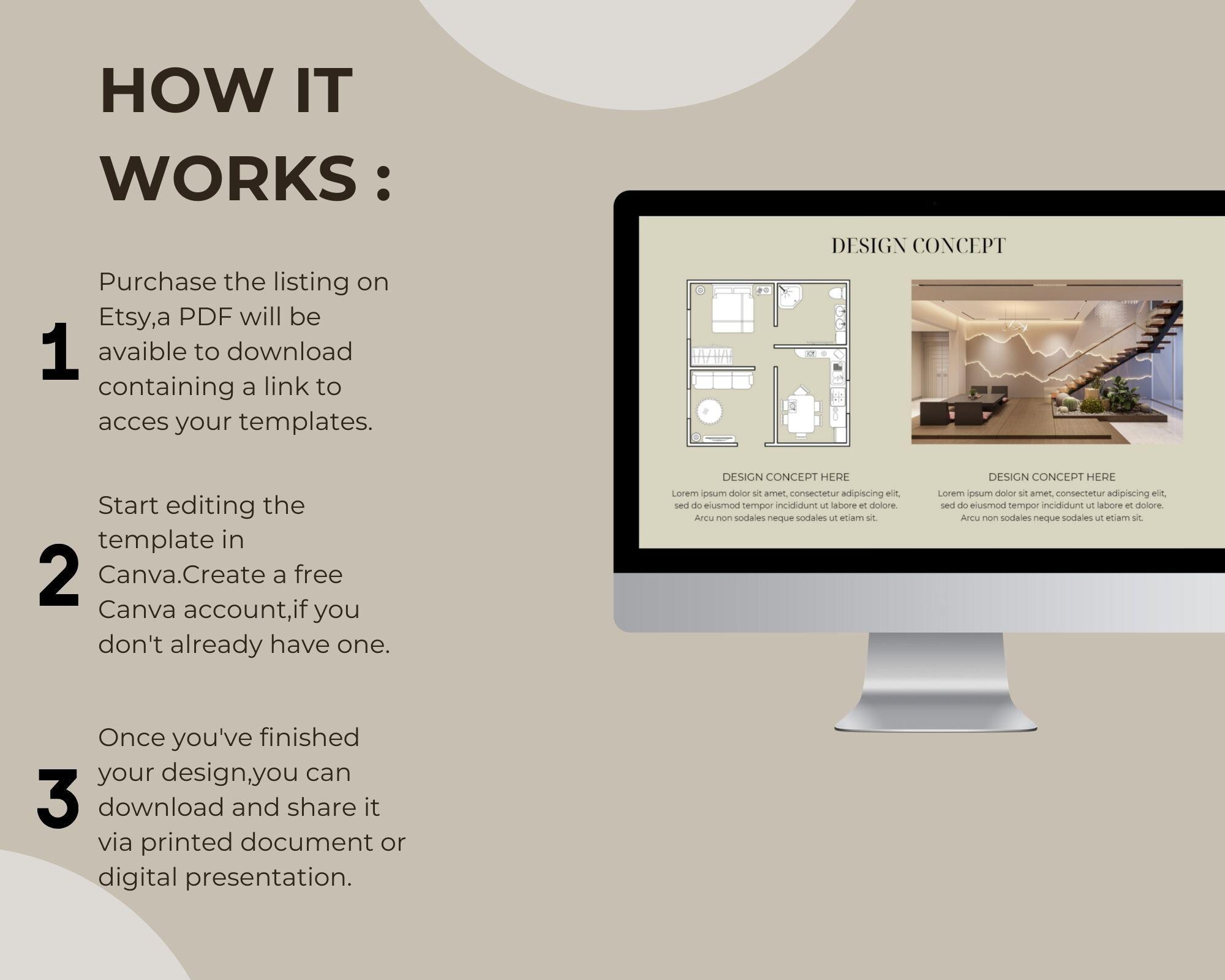 Interior Design Template - Etsy