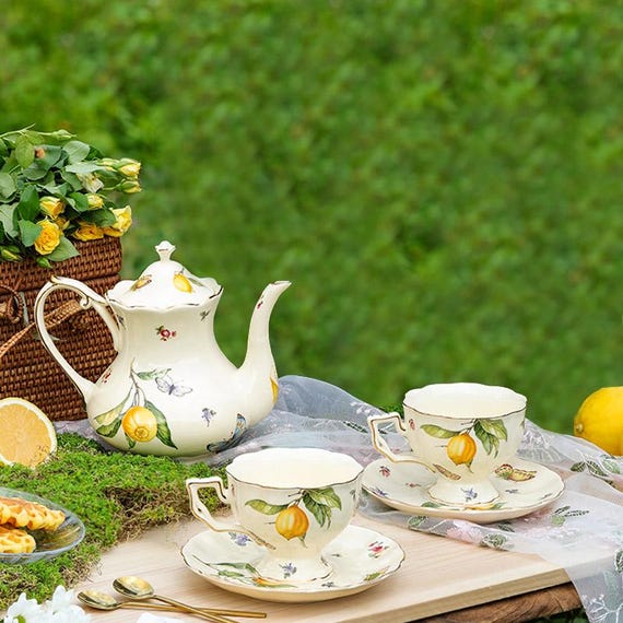 Retro Ceramic Coffee Set, Pastoral Afternoon Tea Set, Teapot Set