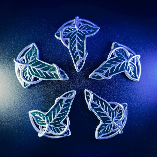 Leaf of Lorien Elven Fellowship Brooch (STL 3D Print File ONLY!)