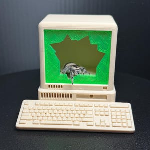 Retro Computer Jumping Spider Hide | Magnetic Arboreal Enclosure Decor | Tank Habitat Accessory