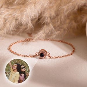 Memorial Photo Bracelet, Custom Picture Bracelet, Photo Projection Bracelet for Women, Memorial Gift, Birthday Gift, Christmas Gift for Her