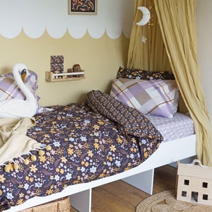 Comforter Single bed Duvet Set bedding bundle fitted sheet printed bedding pillowcases floral organic cotton kids beddings girls room