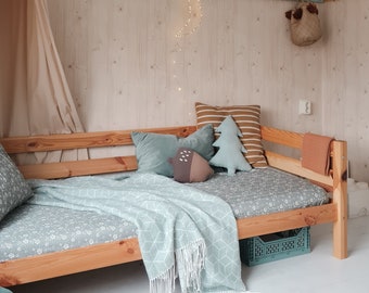 Fitted Sheet single bed Jasper Floral design children's bedding, organic cotton, floral bed sheet, children's Bedding