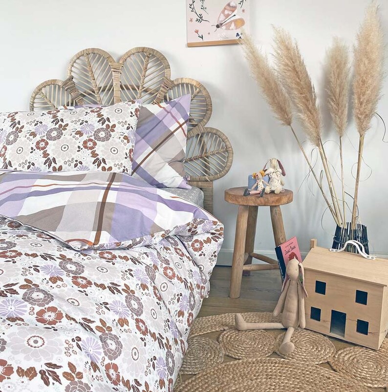 Lilac Duvet Set Single Bed Bedding Set Bedding Bundle Fitted Etsy