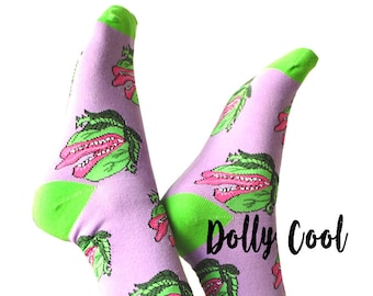 Little Shop of Horrors - Audrey 2 Socks - Feed Me Seymour - Exclusive design by Dolly Cool - Hosiery