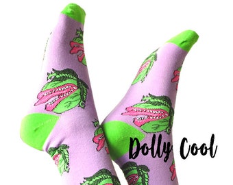 Little Shop of Horrors - Audrey 2 Socks - Feed Me Seymour - Exclusive design by Dolly Cool - Hosiery