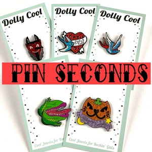 Seconds Enamel Pin by Dolly Cool - Audrey 2 - Little shop of horrors - Swallow - Krampus - Halloween - Tattoo