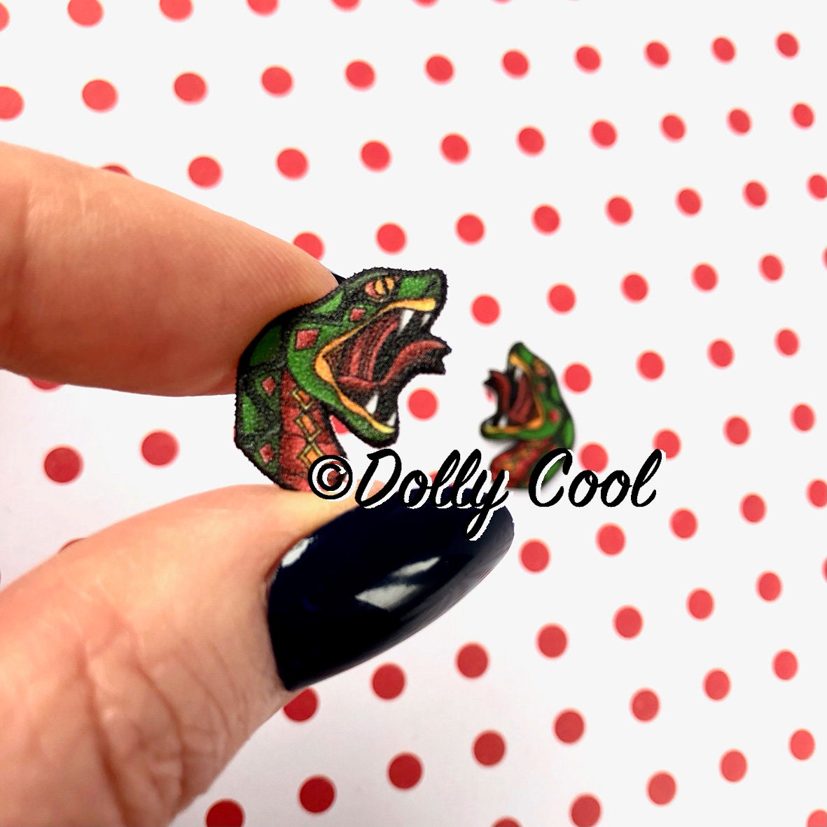 Tattoo Johnny Old School Tattoo Style Snake Guitar Pick Earrings with –  SimplyRaevyn