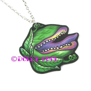 Little Shop of Horrors - Audrey 2 Necklace - Original Design by Dolly Cool  Zombie Horror B Movie Audrey II