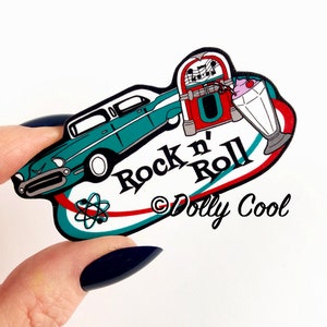 50s Diner Brooch Rock & Roll - 50s - Pin Badge - Dolly cool - Rockabilly Jewellery - Rockabilly Jewelry - Rock n Roll