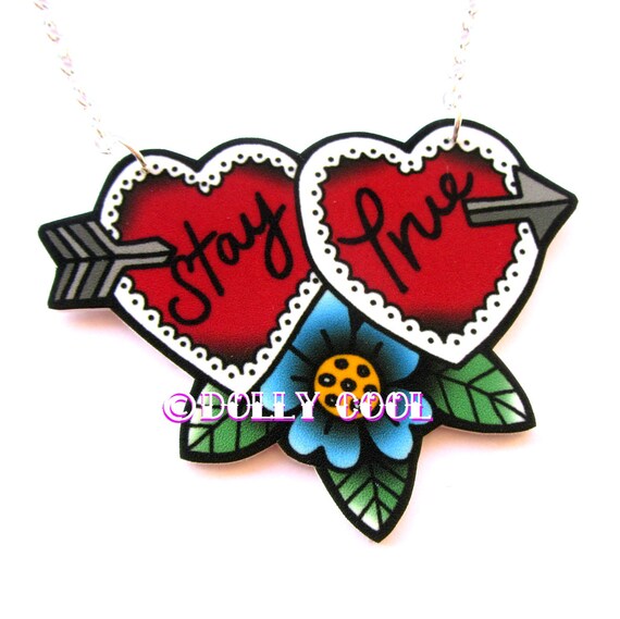 Stay True Sweetheart Necklace by Dolly Cool 40s 50s Reproduction 