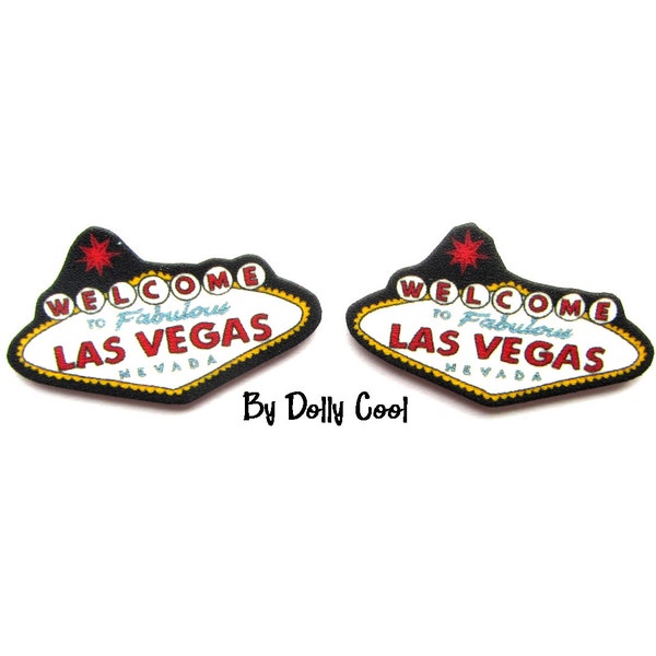 Pendientes con letrero de Las Vegas de Dolly Cool