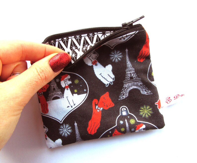 Vintage Bauble Mini Zipper Pouch by Dolly Cool Snowflake Vintage Holidays Cat 50s novelty Poodle Eiffel Tower Paris